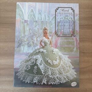 1992 Annie's Attic Calendar Bed Doll “The Antebellum” Collection MISS MARCH